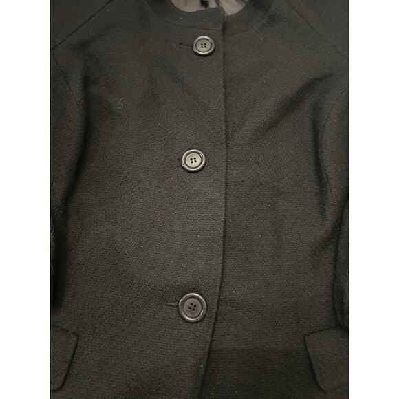 Talbots Blazer Womens 16WP Black Wool Blend Jacket Balloon Sleeve Career Preppy - Picture 2 of 10